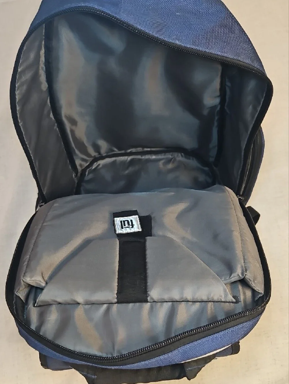 FUL Blue and Gray Men's Backpack - Durable Travel & Laptop Bag